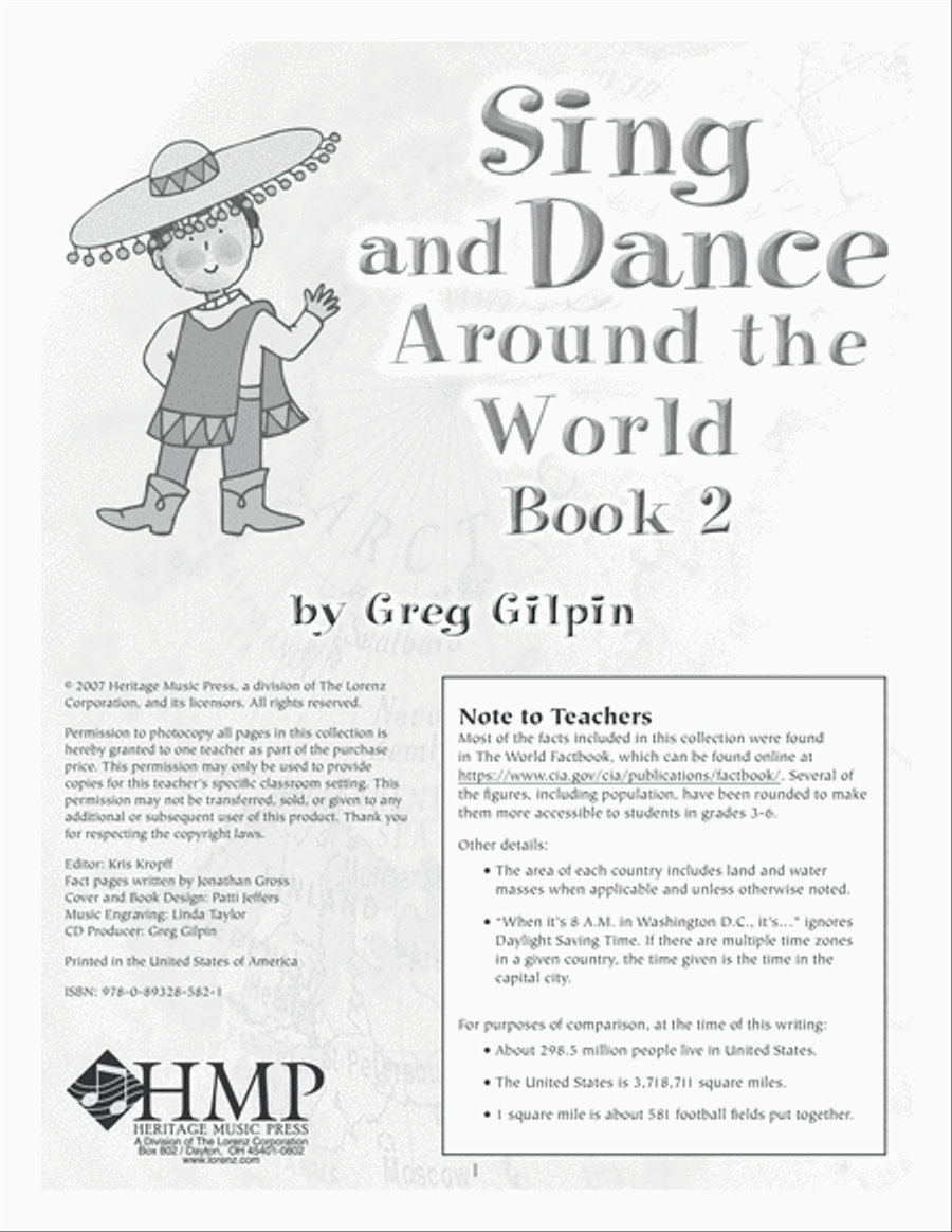 Sing and Dance Around the World, Book 2 Unison Choir scores gallery preview page 2
