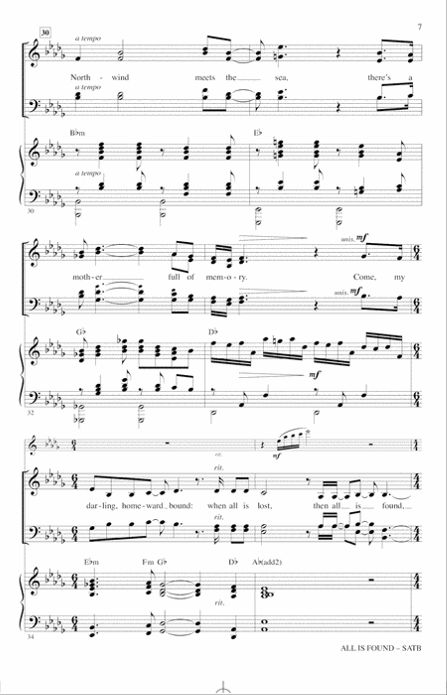 All Is Found (from Disney's Frozen 2) (arr. Mark Brymer) 4-Part scores gallery preview page 7