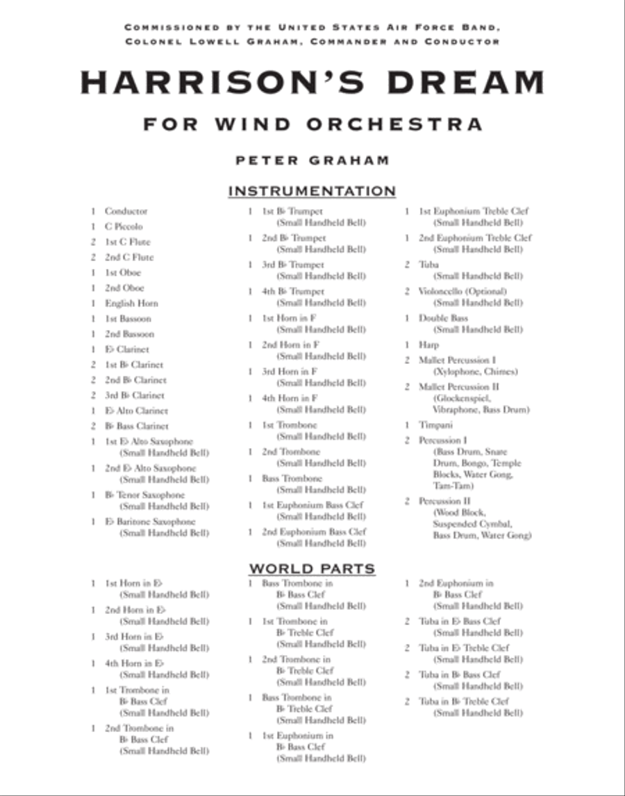 Harrison's Dream: Score Concert Band scores gallery preview page 3