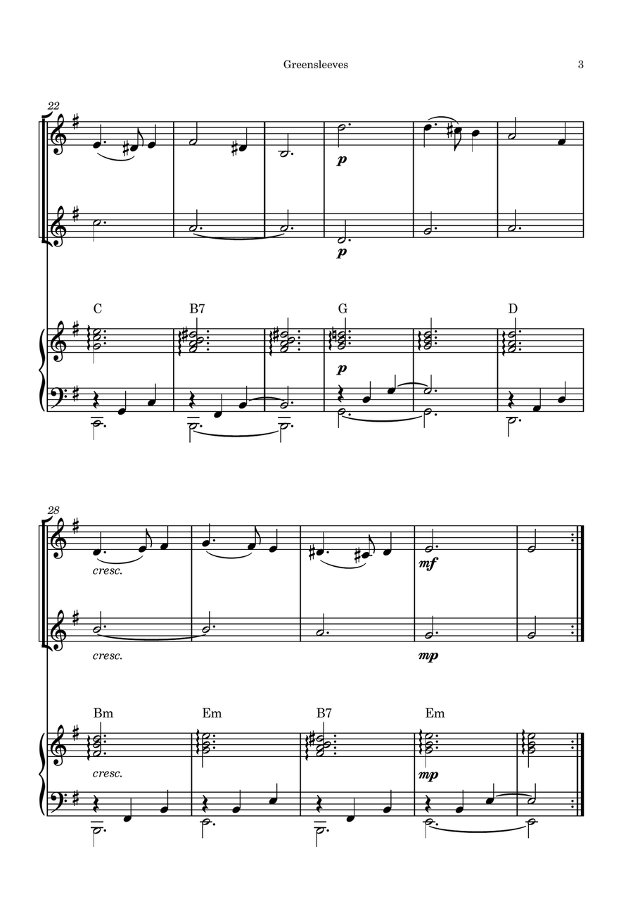 Greensleeves String Duet scores gallery preview page 3