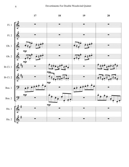Divertimento For Double Woodwind Quintet image number null