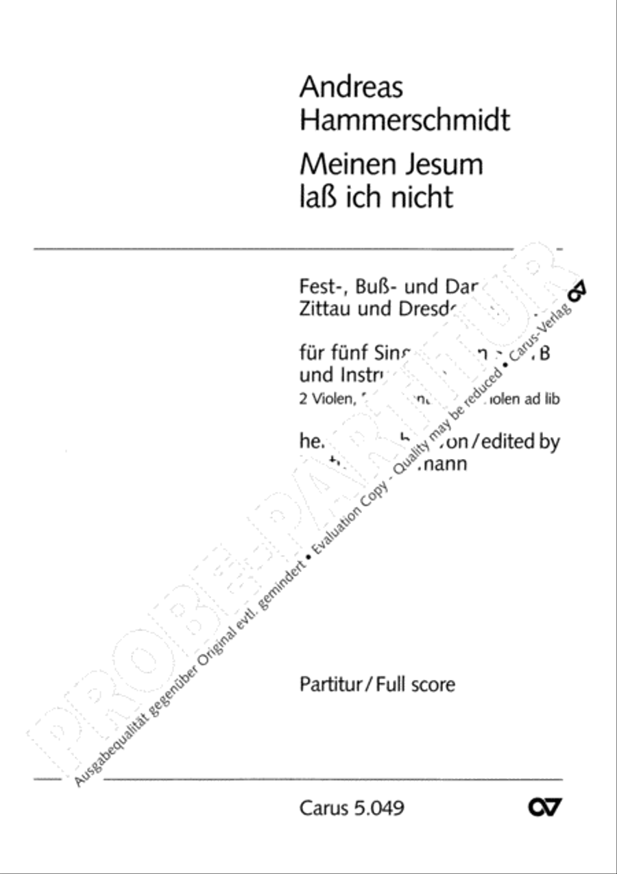 My Lord Jesus I'll not leave (Meinen Jesum lass ich nicht) SSATB scores gallery preview page 2