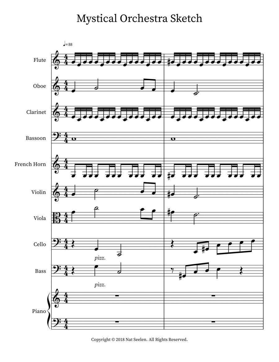 Mystical Orchestra Sketch Orchestra scores gallery preview page 1