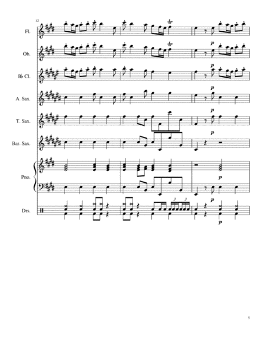 Four Seasons Medley Four Seasons Medley Large Ensemble scores gallery preview page 5