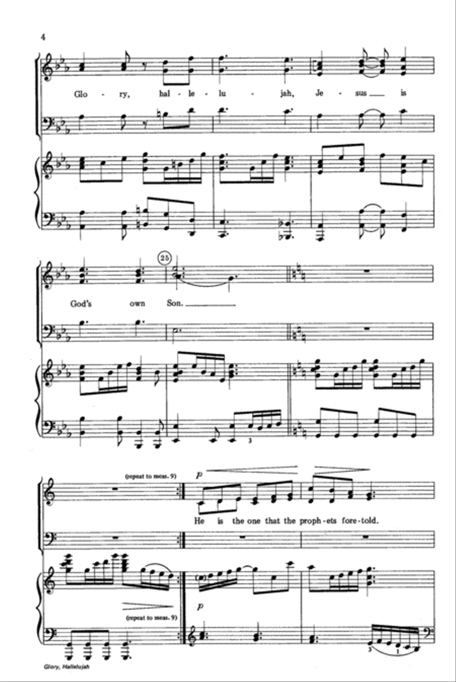 Glory, Hallelujah Glory, Hallelujah 3-Part scores gallery preview page 4