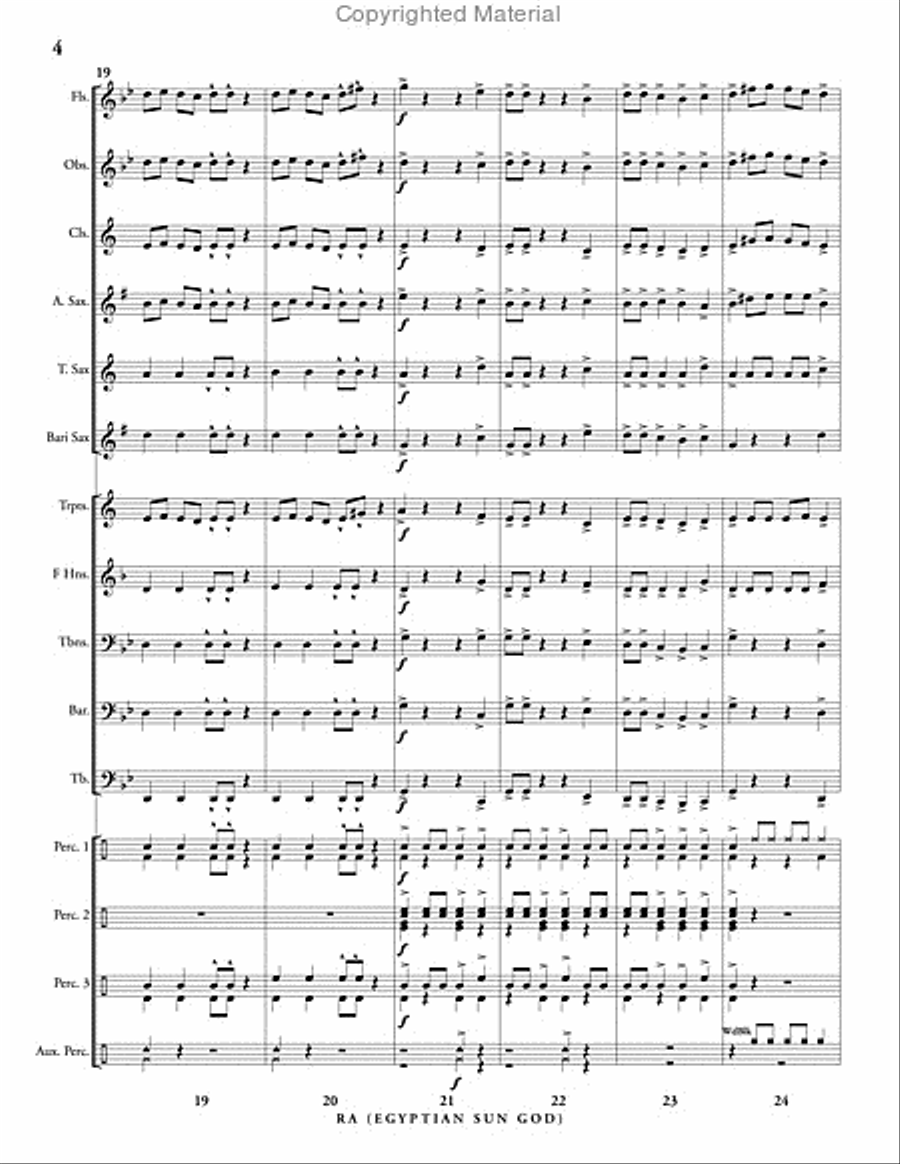 Ra: Egyptian Sun God Concert Band scores gallery preview page 5