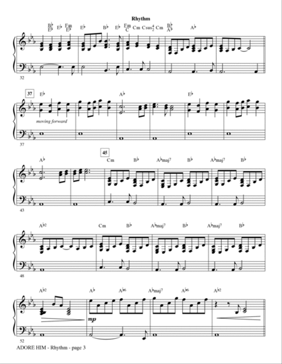 Adore Him - Rhythm Choir scores gallery preview page 3