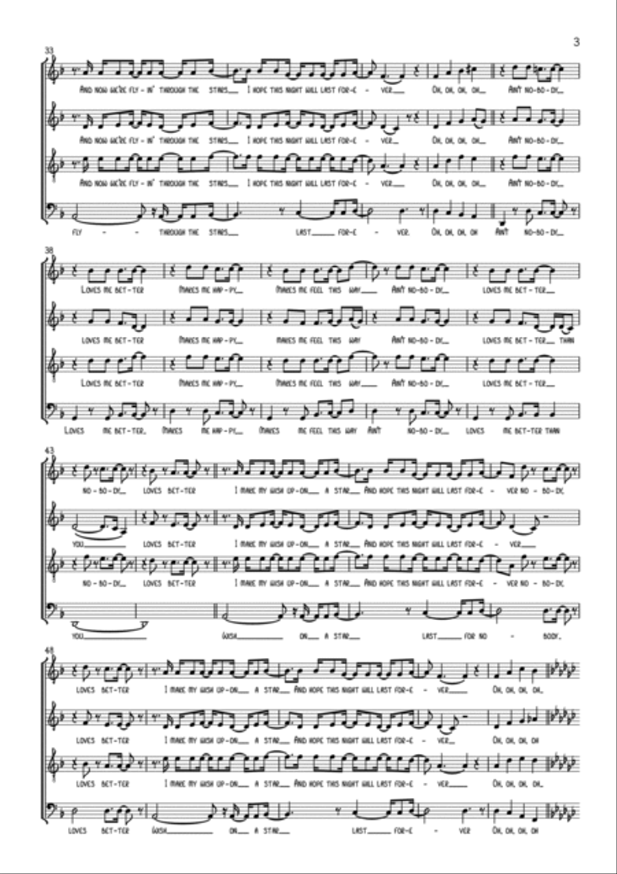 Ain't Nobody 4-Part scores gallery preview page 3