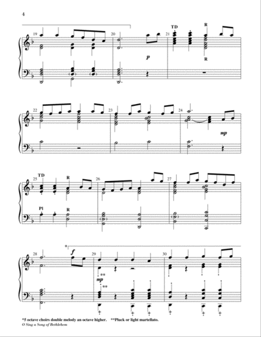 O Sing a Song of Bethlehem 5-Octaves scores gallery preview page 4