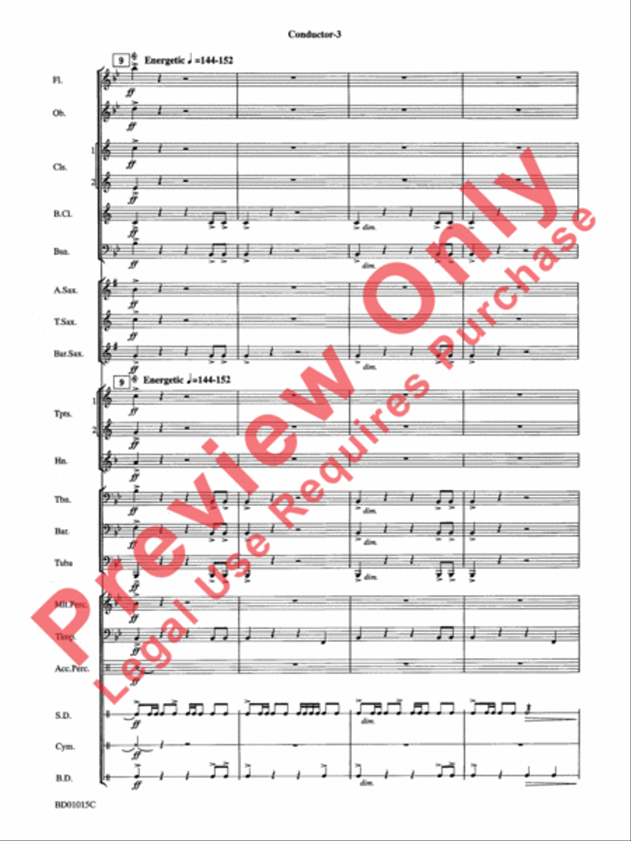 Ash Lawn Echoes (An Overture for Band) Concert Band scores gallery preview page 6