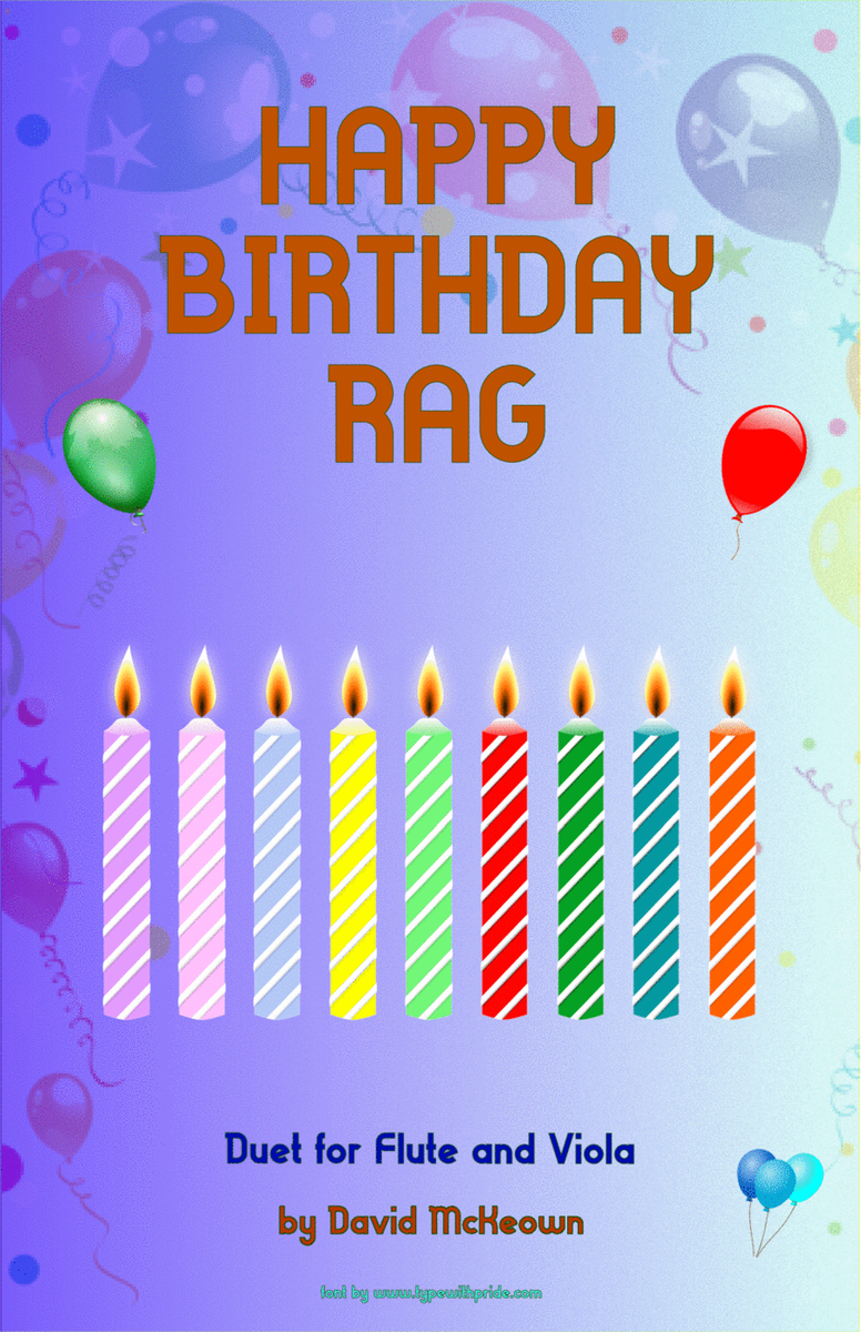 Happy Birthday Rag, for Flute and Viola Duet