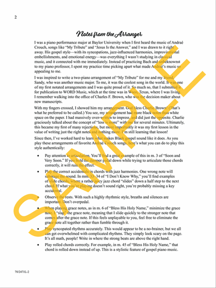 Through It All Piano Solo scores gallery preview page 3