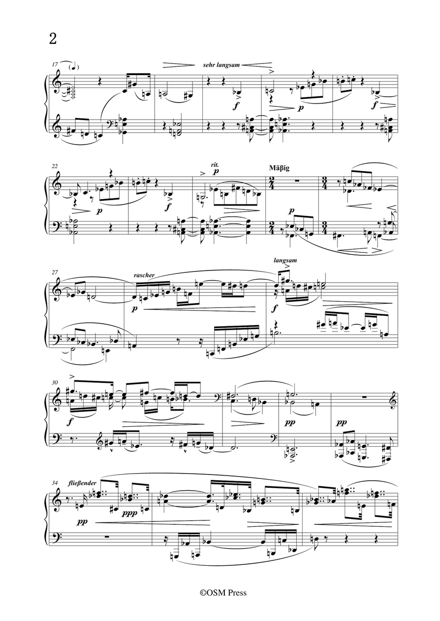 Schoenberg-Drei Klavierstücke,3 Pieces,Op.11,for Piano Piano Solo scores gallery preview page 4