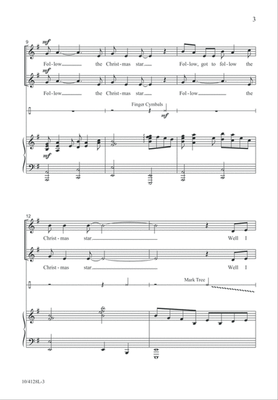 Follow the Christmas Star 2-Part scores gallery preview page 4