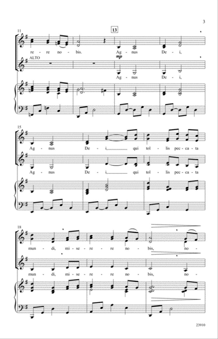 Agnus Dei Agnus Dei SSA scores gallery preview page 2