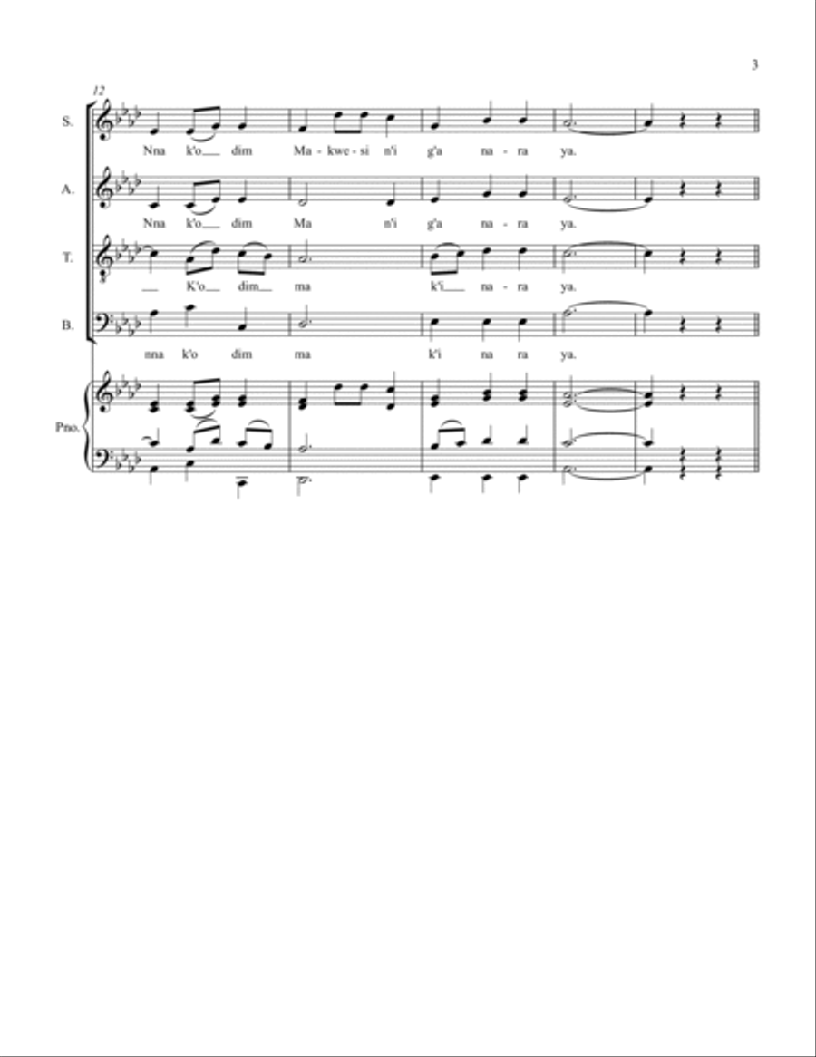 Ezi Chukwu 4-Part scores gallery preview page 3