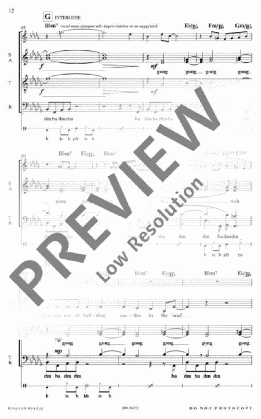 Blues on Sunday 4-Part scores gallery preview page 13