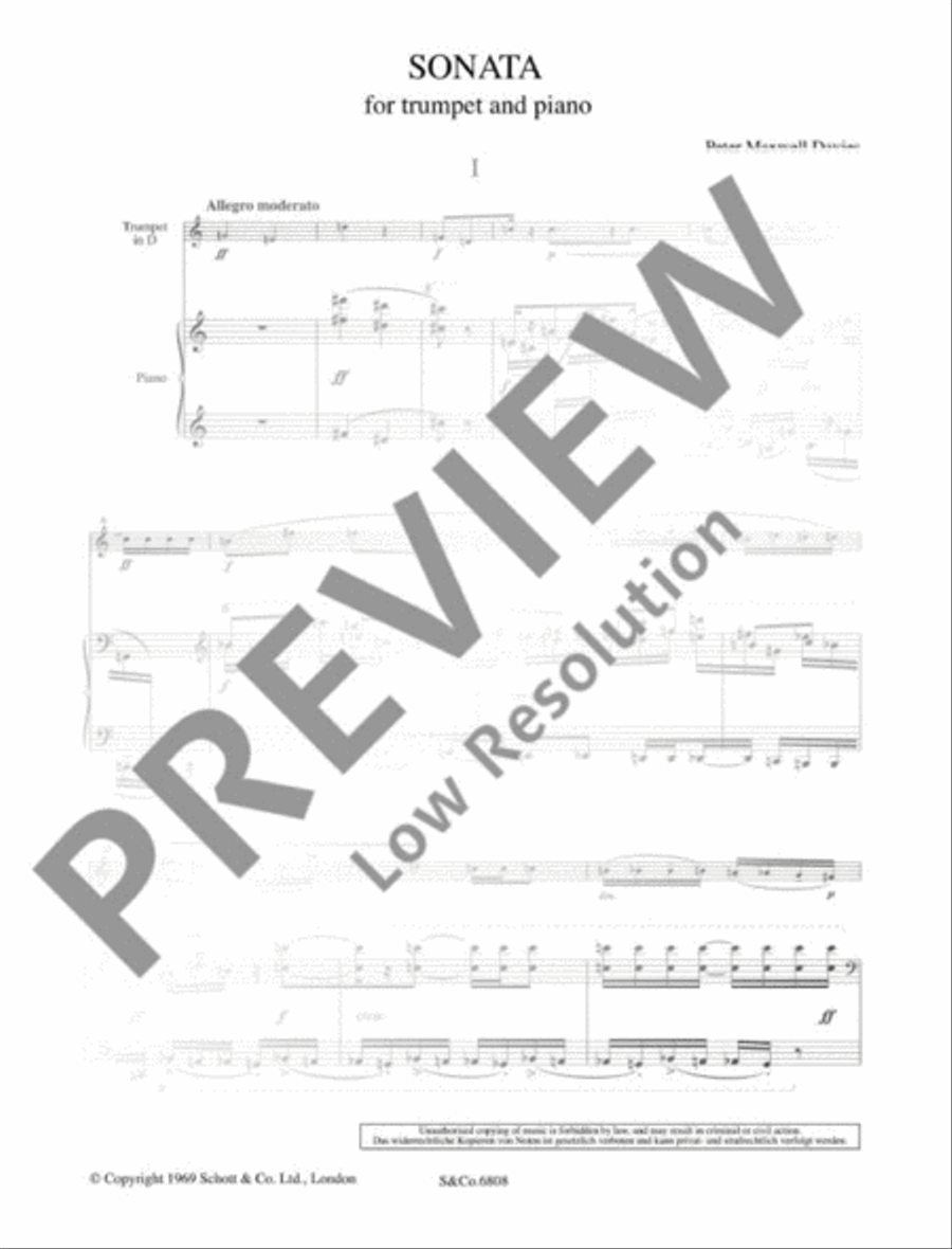 Sonata Trumpet Solo scores gallery preview page 4
