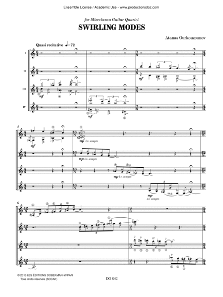 Swirling Modes Swirling Modes Guitar Ensemble scores gallery preview page 3