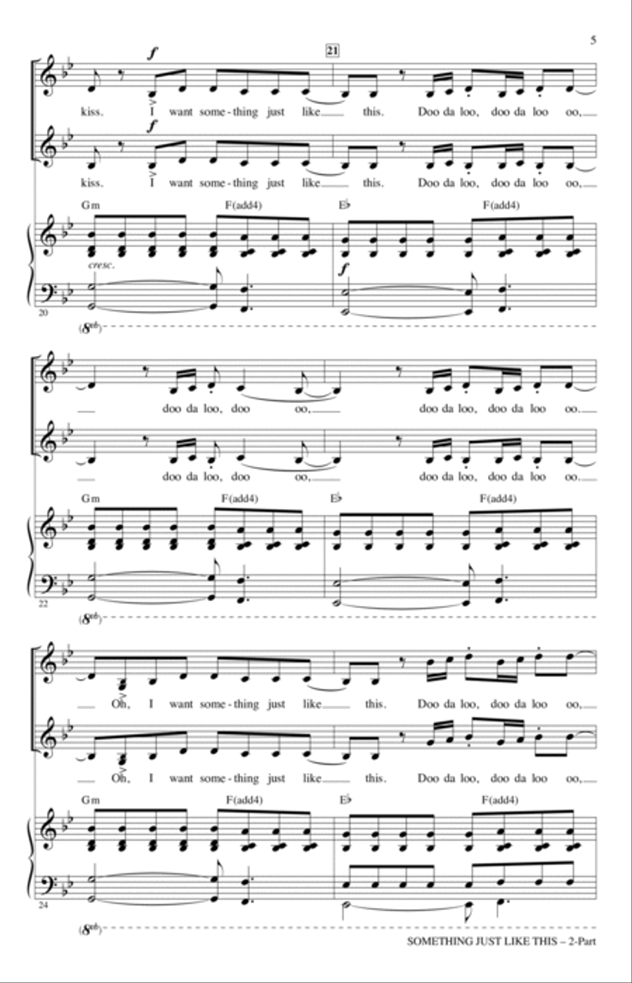 Something Just Like This (arr. Mark Brymer) 2-Part scores gallery preview page 4