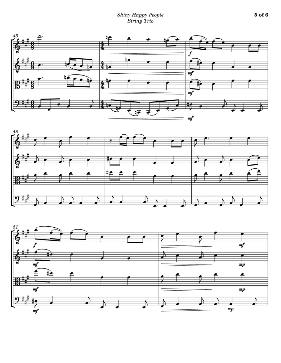 Shiny Happy People String Trio scores gallery preview page 5