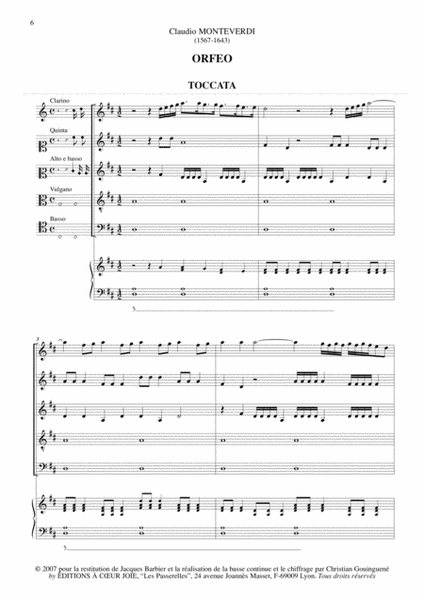 Orfeo - Monteverdi - Integrale Des Choeurs