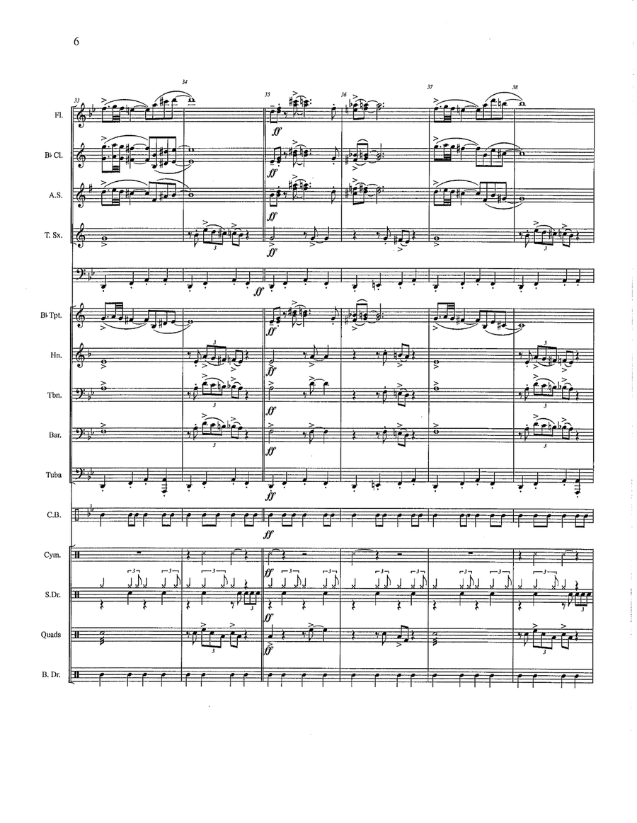 James Bond Theme Marching Band scores gallery preview page 6
