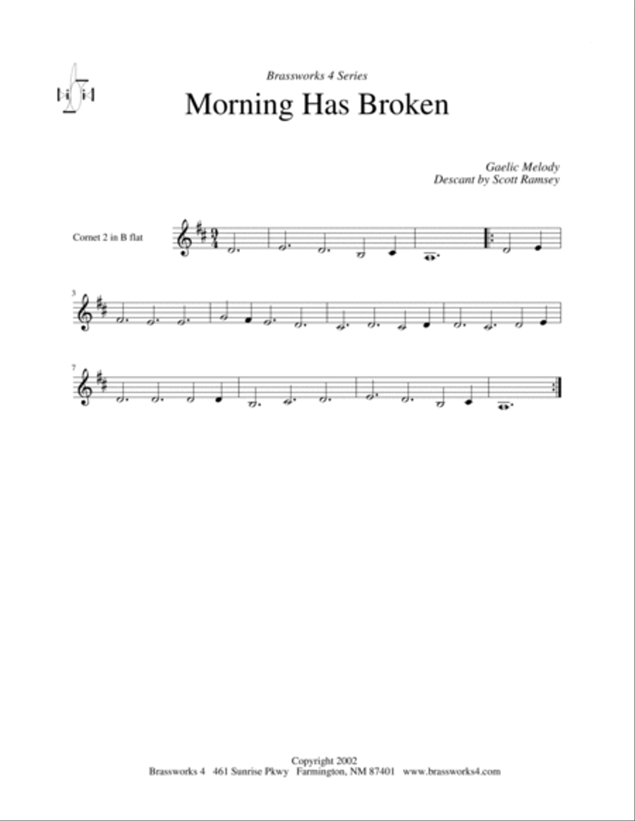 Morning Has Broken Morning Has Broken Brass Quartet scores gallery preview page 4