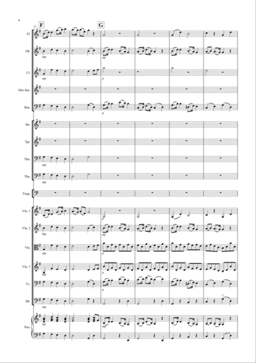 Largo (from the New World Symphony) for School Orchestra Full Orchestra scores gallery preview page 4