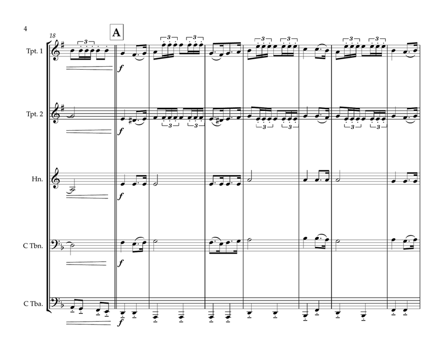 Kazakh National Anthem for Brass Quintet Brass Quintet scores gallery preview page 4