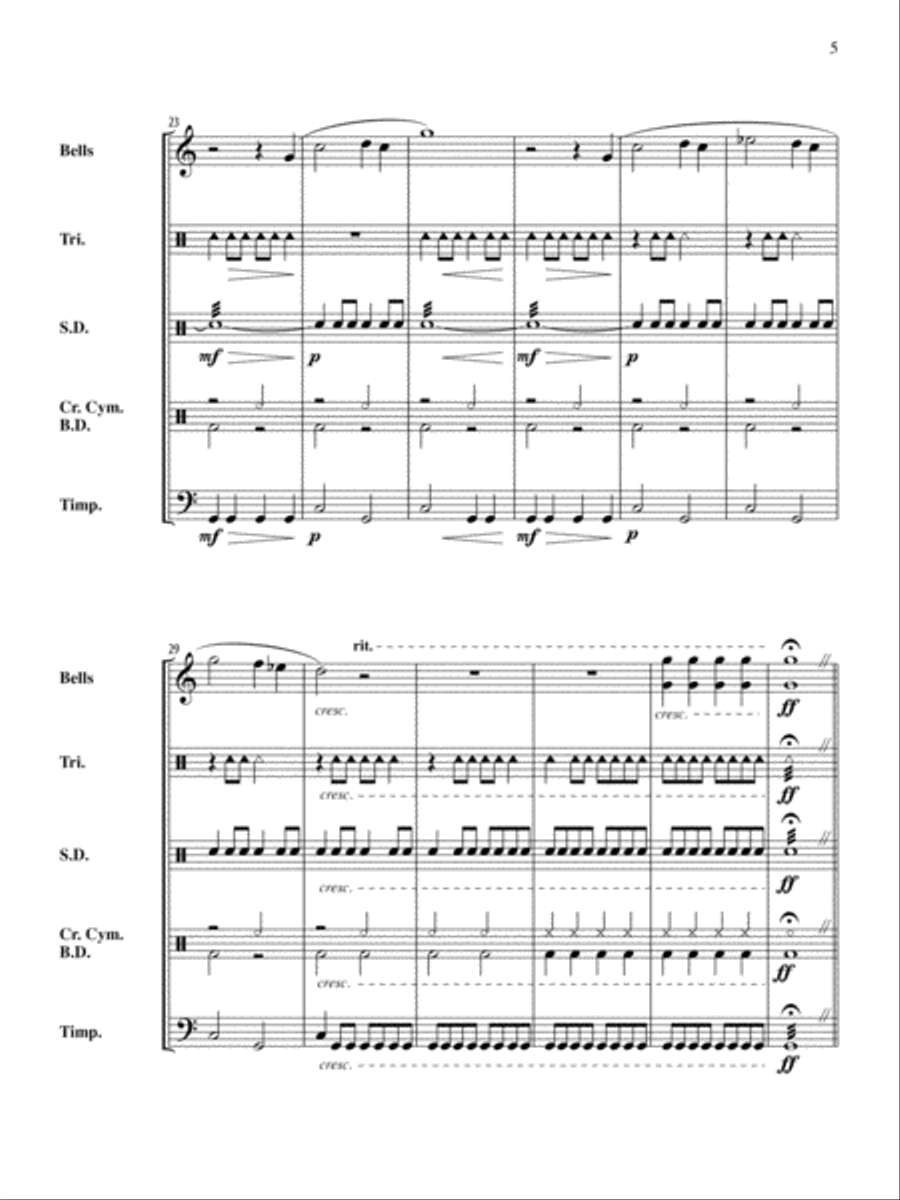 The Anthony J. Cirone Intermediate Percussion Ensemble Collection: Score Percussion Ensemble scores gallery preview page 5