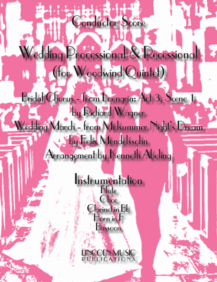 Book cover for Wedding Processional & Recessional (for Woodwind Quintet)
