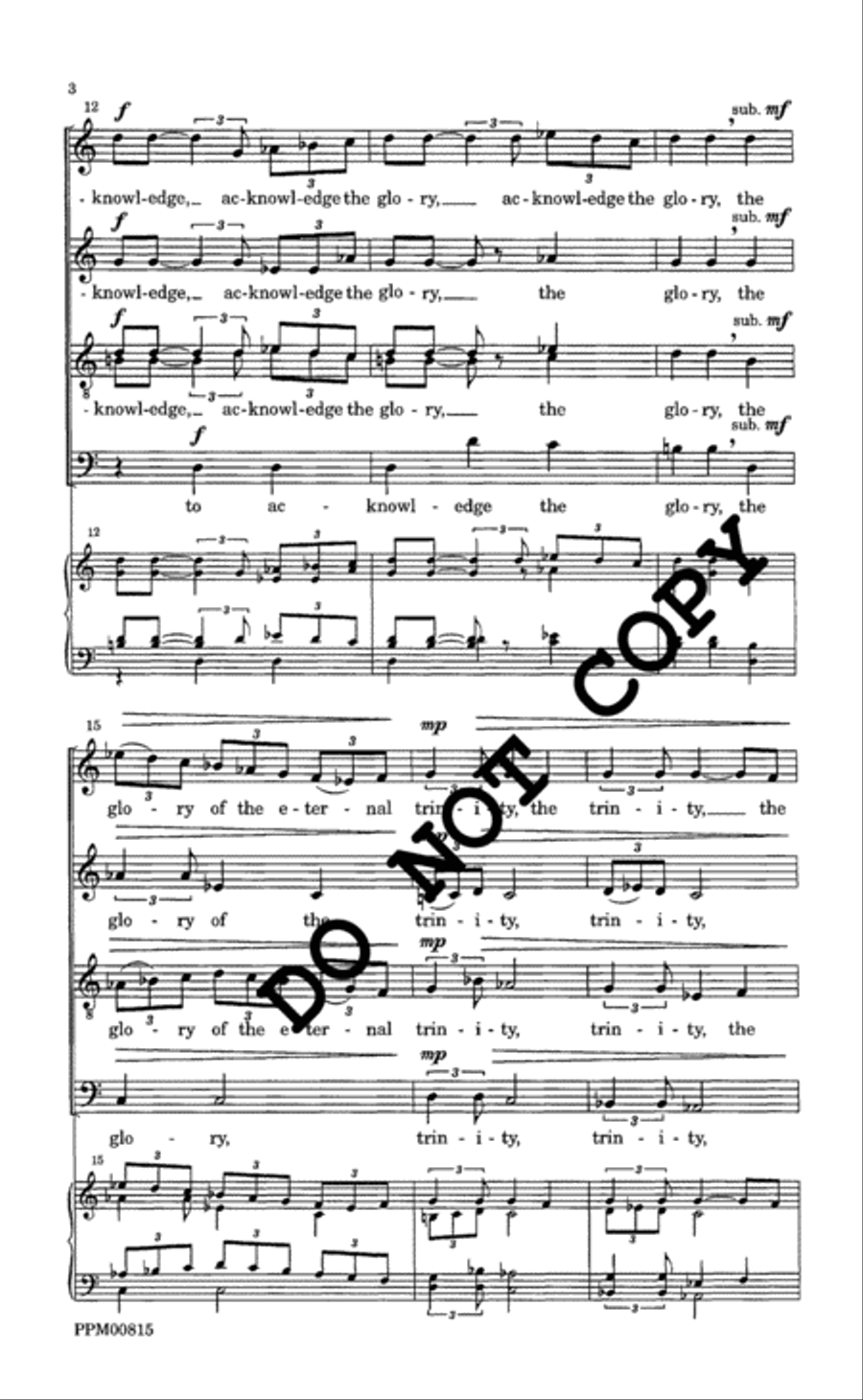 To the Divine Trinity To the Divine Trinity Divisi scores gallery preview page 4