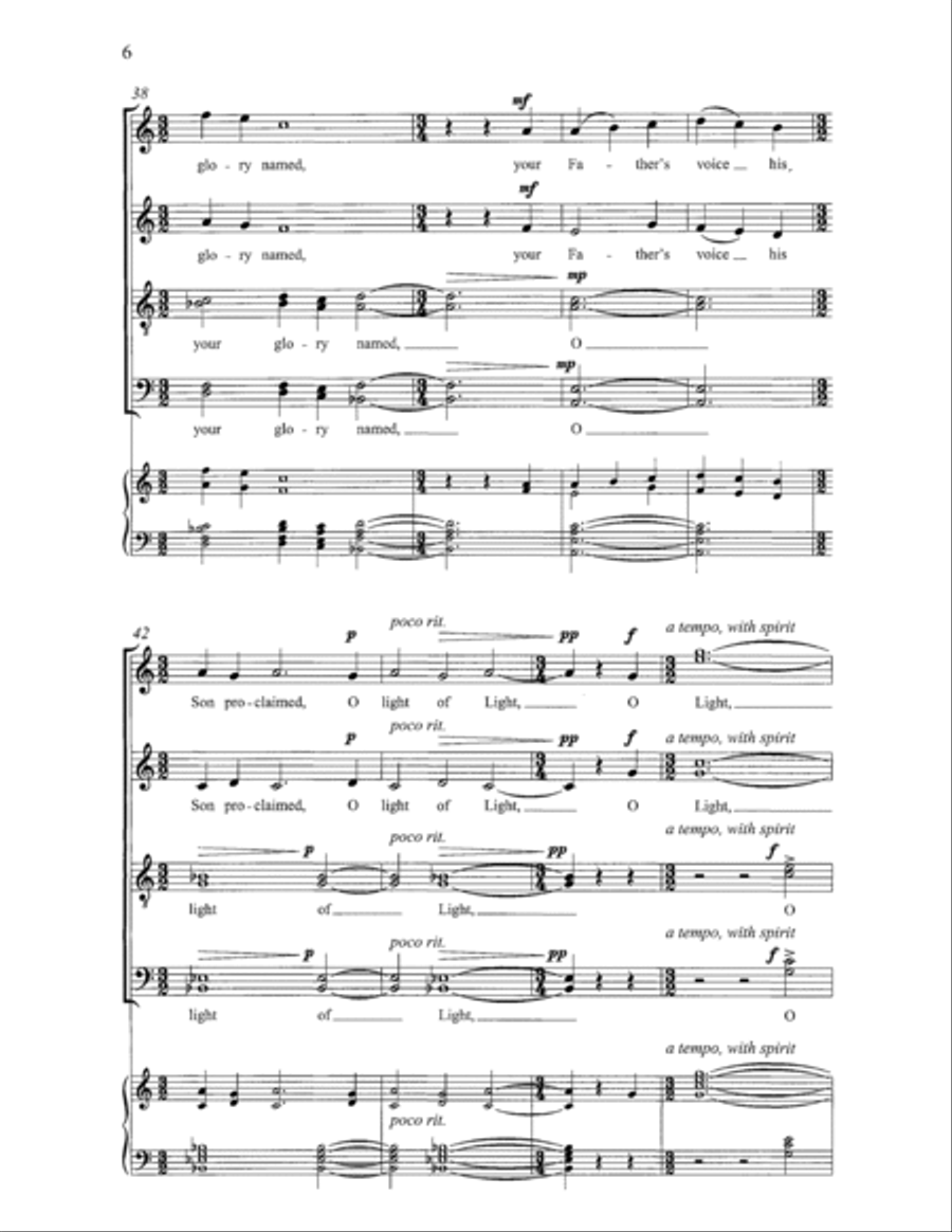 O Light of Light 4-Part scores gallery preview page 6