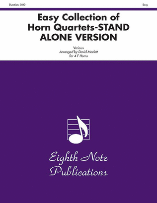 Book cover for Easy Collection of Horn Quartets (stand alone version)
