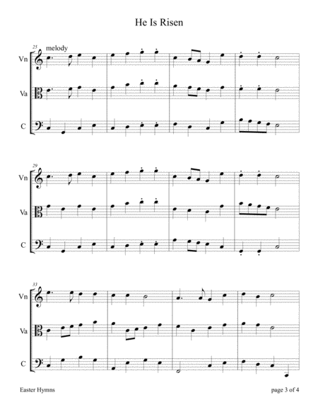 He Is Risen (for String Trio – Violin, Viola, and Cello) image number null