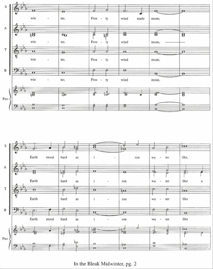 In the Bleak Midwinter (SSATB) Divisi scores gallery preview page 2