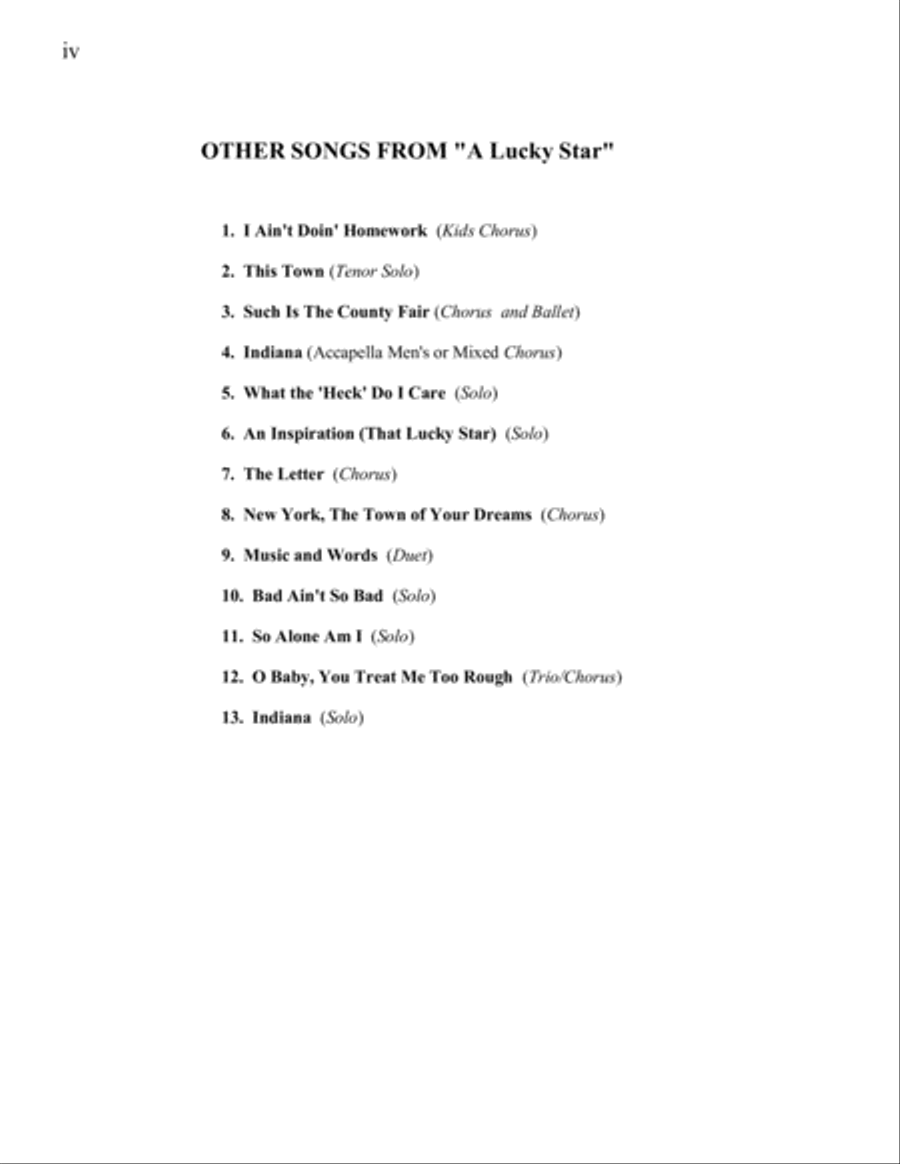 New York, The Town of Your Dreams from the Musical A Lucky Star 4-Part scores gallery preview page 4