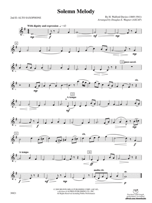 Solemn Melody: 2nd E-flat Alto Saxophone