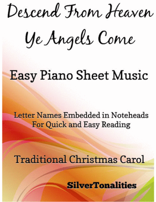 Descend From Heaven Ye Angels Come Easy Piano Sheet Music