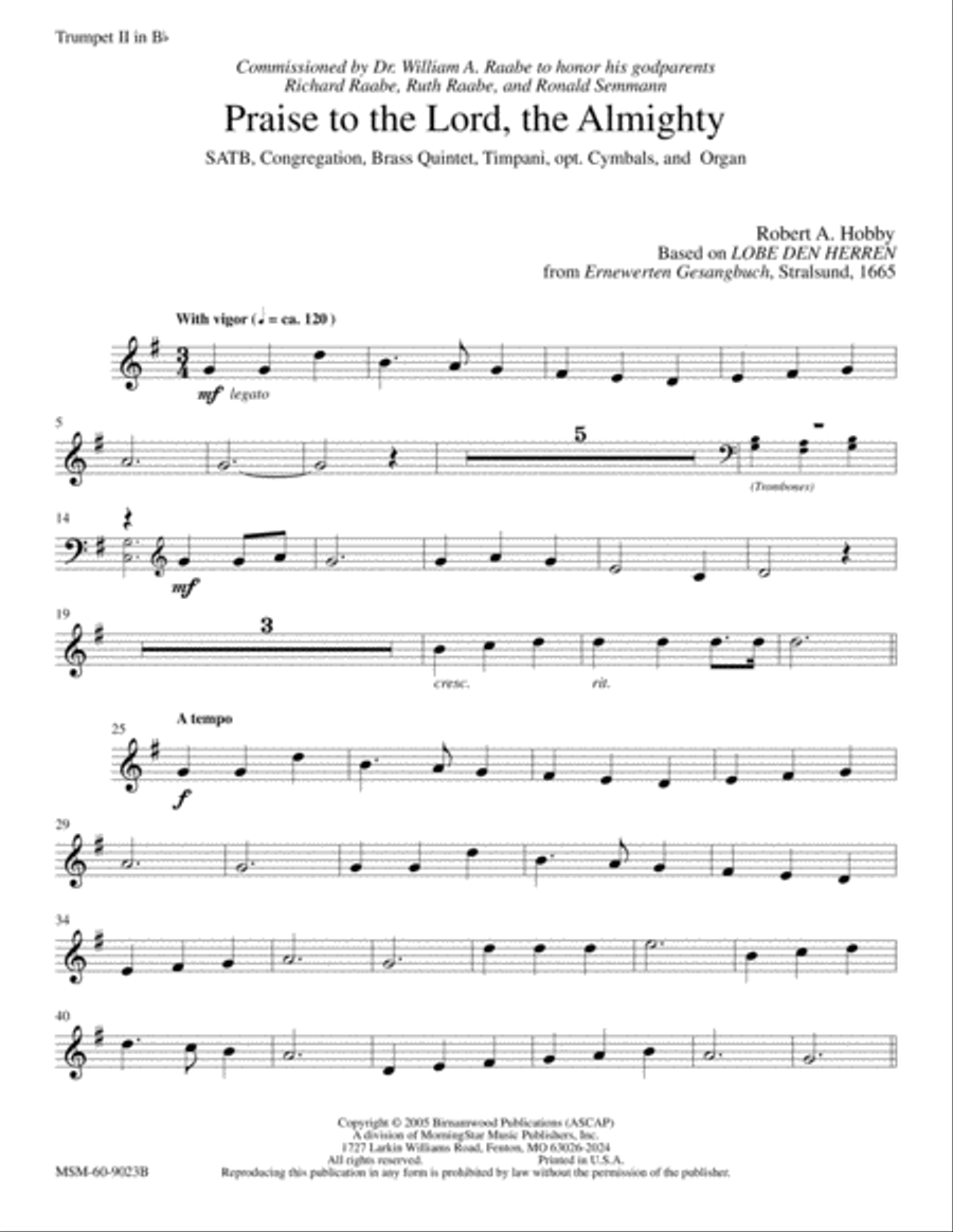 Praise to the Lord the Almighty Choir scores gallery preview page 3