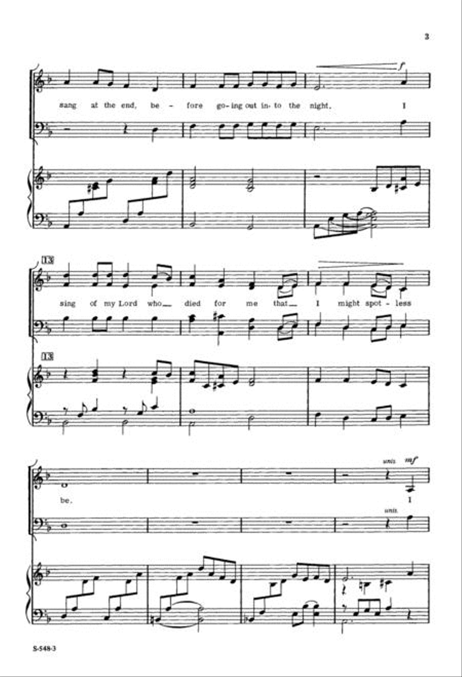 I Sing of My Lord I Sing of My Lord 4-Part scores gallery preview page 3