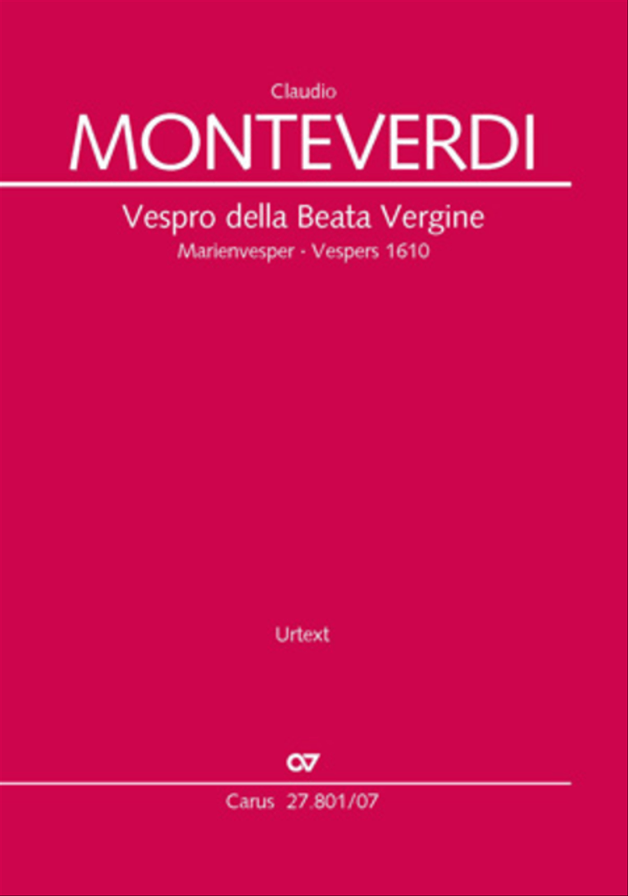 Vespro della Beata Vergine 4-Part scores gallery preview page 1