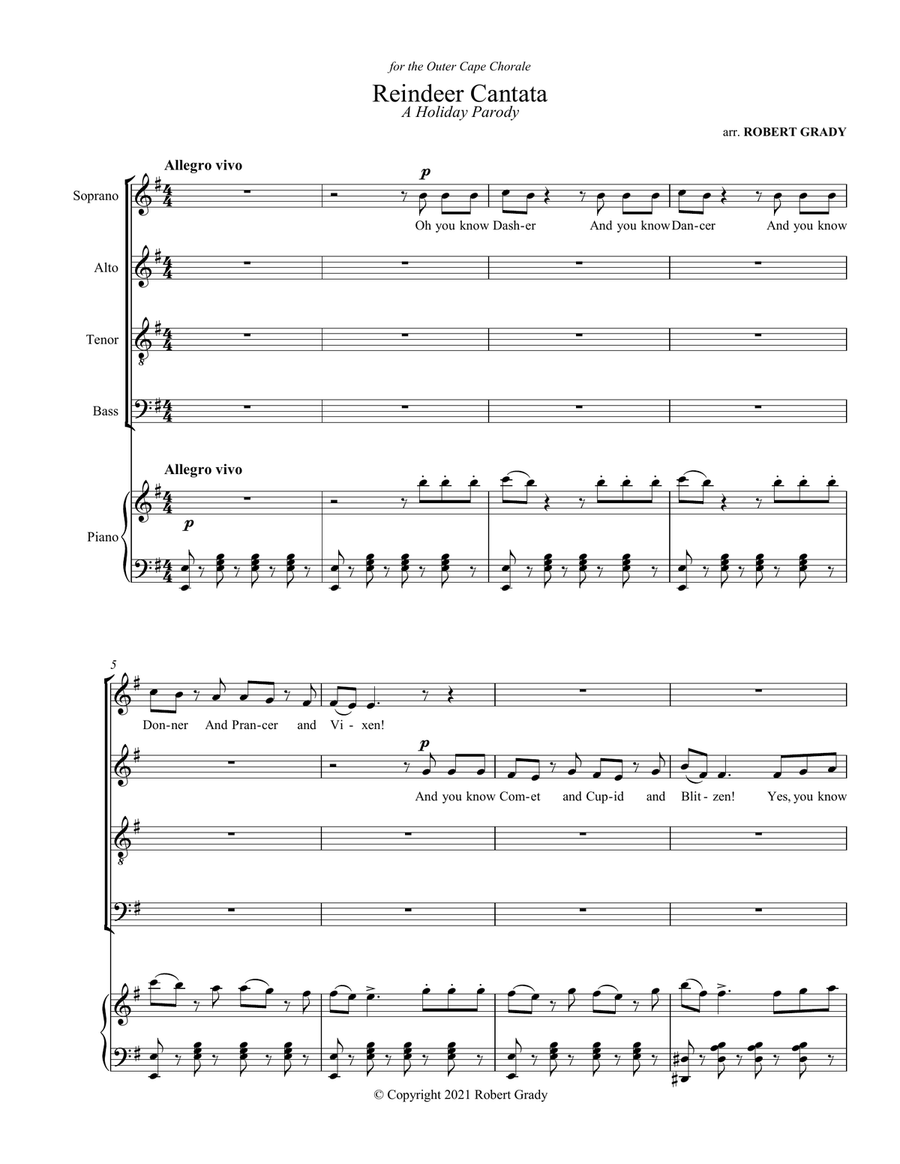 Reindeer Cantata Reindeer Cantata 4-Part scores gallery preview page 3