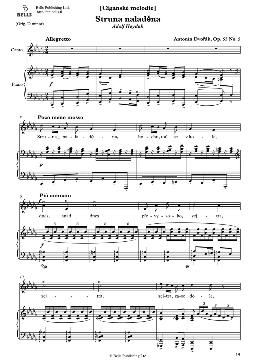 Struna naladena, Op. 55 No. 5 (B-flat minor)