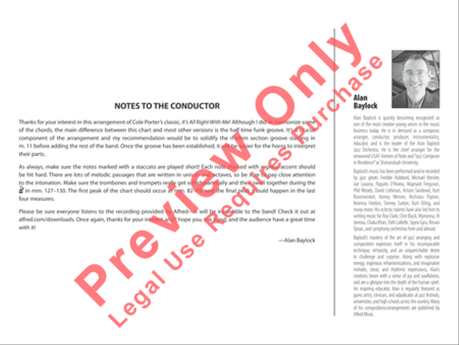 It's All Right with Me Jazz Ensemble scores gallery preview page 3