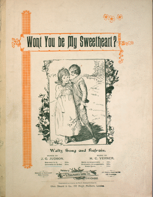 Book cover for Won't You Be My Sweetheart? Waltz Song and Refrain