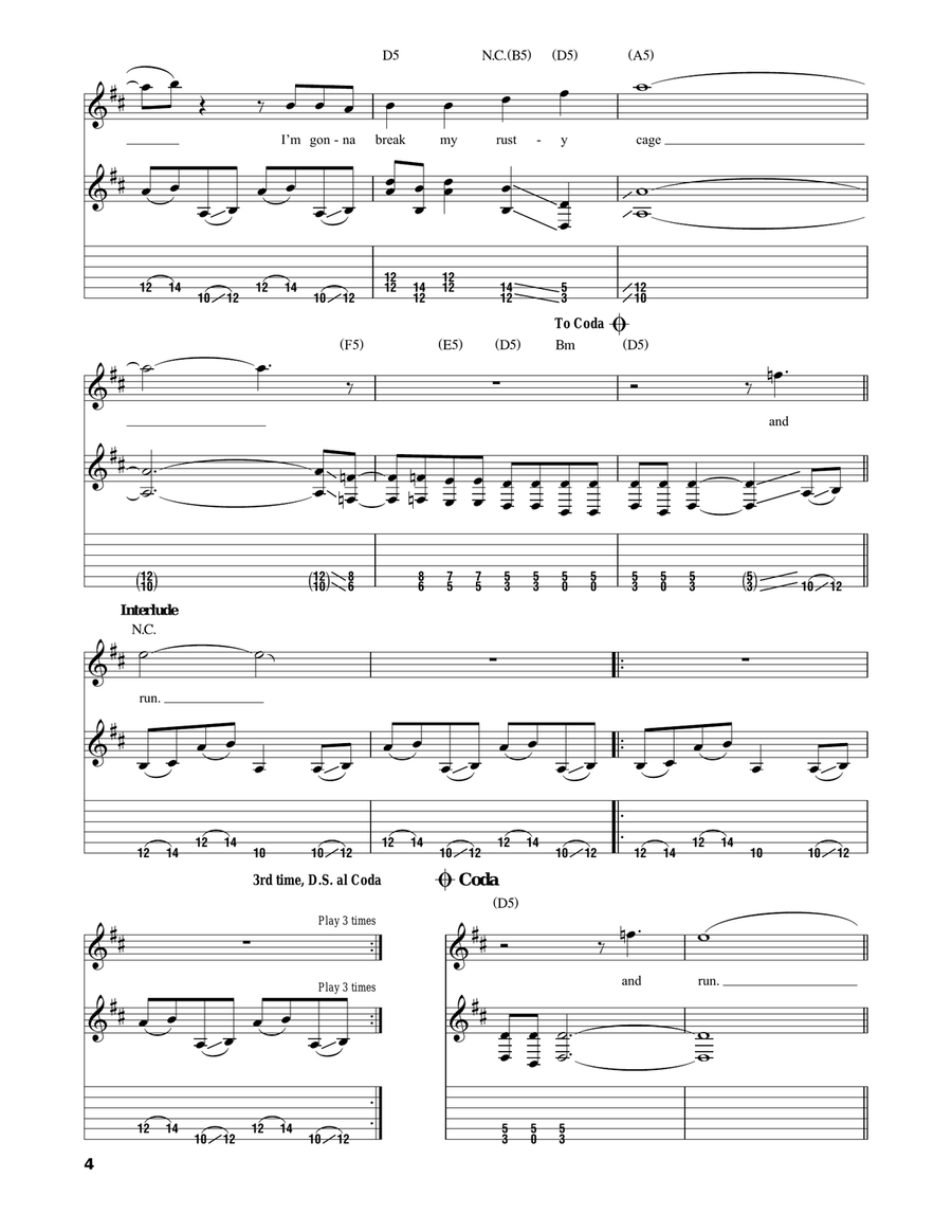 Rusty Cage Rusty Cage Acoustic Guitar scores gallery preview page 4
