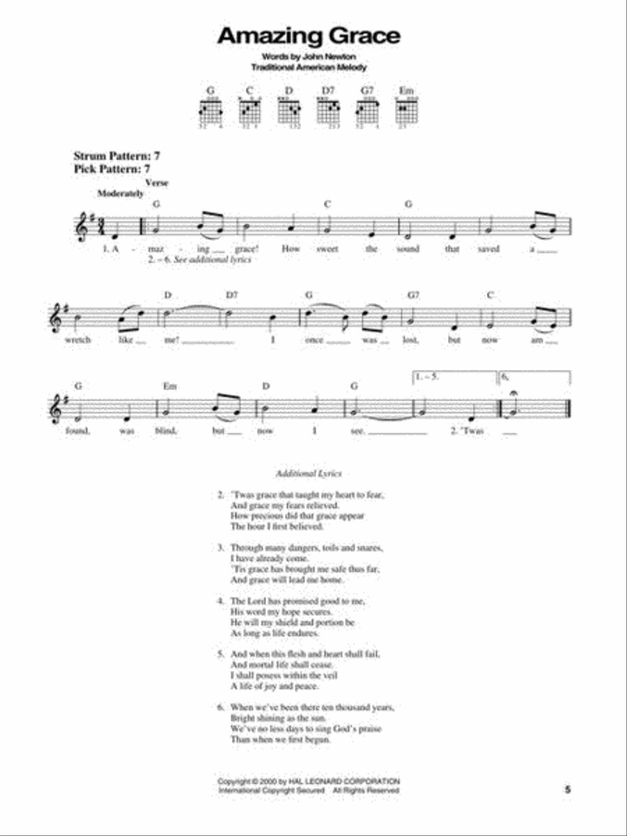 The Gospel Songs Book Easy Guitar scores gallery preview page 6