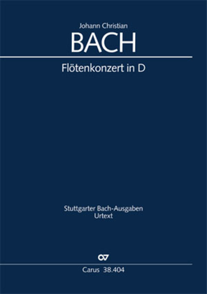 Book cover for Concerto for Flute in D major (Concerto per il Flauto traverso in D / Flotenkonzert in D)